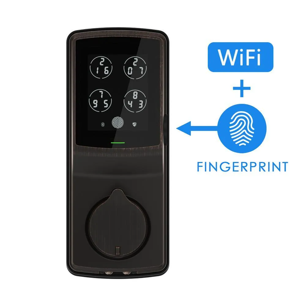 Lockly Secure PRO Satin Nickel Smart Lock Deadbolt with 3D Fingerprint and WiFi (Works with Alexa and Google Home), photo 8 of 9