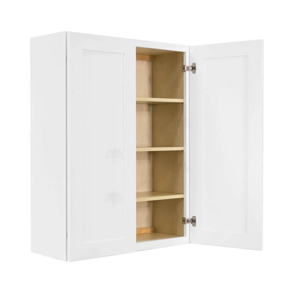 Lancaster Shaker Assembled 30x42x12 in. Wall Cabinet with 2 Doors 3 Shelves in White, photo 3 of 6