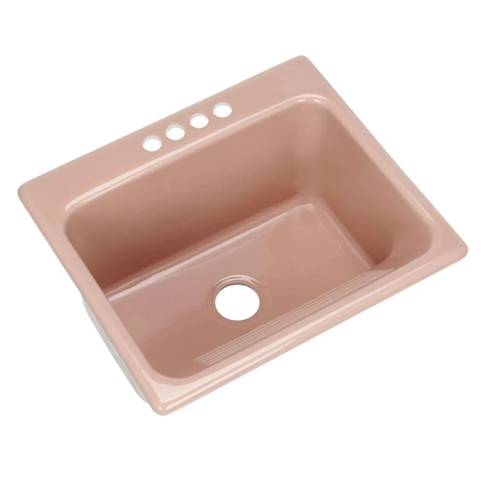 Kensington Drop-In Acrylic 25 in. 4-Hole Single Bowl Utility Sink in White, photo 9 of 17
