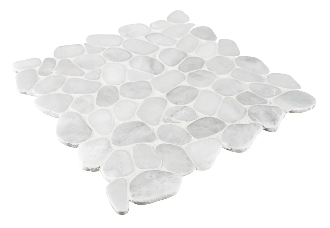 Satori Shoreside Bianco 12-in x 12-in Honed Natural Stone Look Mosaic Floor and Wall Tile (1-sq. ft/ Piece), photo 4 of 9