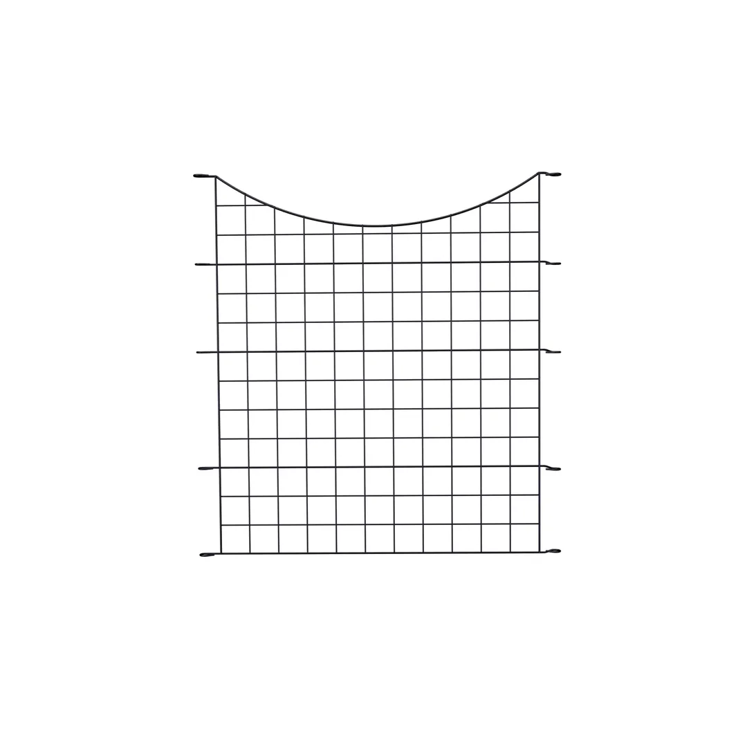 Zippity Outdoor Products 1 Gate 4 Panels 3-ft H x 3-ft W Black Galvanized Iron Scallop No Dig Garden Fence Gate Kit, photo 5 of 8