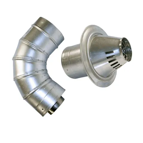 3 × 5 in Stainless Steel Concentric Low Profile Termination Vent for Tankless Water Heaters