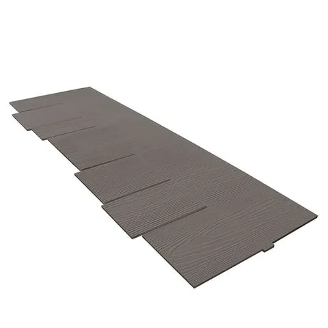 Hardie Shingle Staggered Edge Fiber Cement Siding Panel HardieZone 5 Aged Pewter