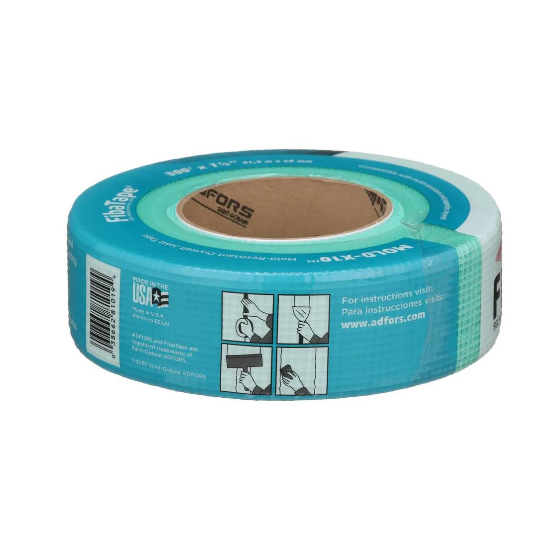 Saint-Gobain ADFORS FibaTape Mold-X10 1.875-in x 300-ft Mesh Construction Self-adhesive Drywall Joint Tape, photo 7 of 11