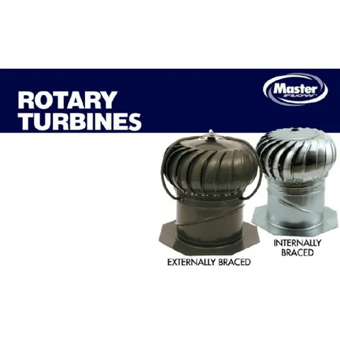 Master Flow Galvanized Externally-Braced Wind Turbine, 12 in., Black