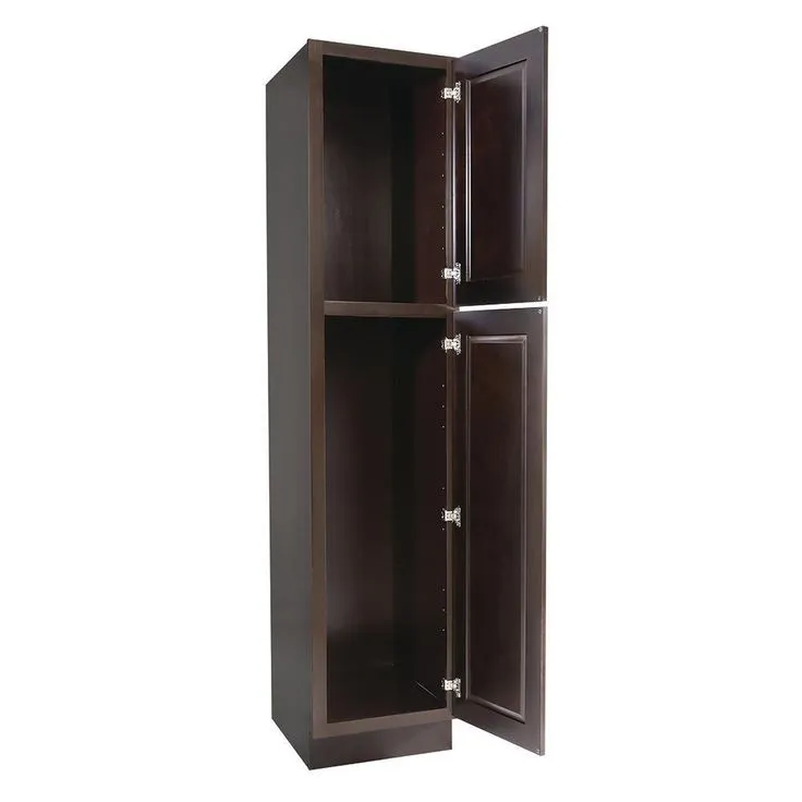 Brookings Plywood Ready to Assemble Shaker 18x84x24 in. 2-Door Pantry/Utility Kitchen Cabinet in Espresso, photo 5 of 13