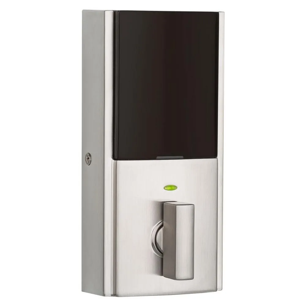 Kwikset Z-Wave SmartCode 916 Touchscreen Contemporary Single Cylinder Satin Nickel Electronic Deadbolt with SmartKey Security, photo 3 of 9