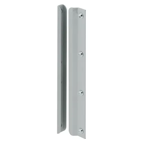 12 in. Gray Painted Steel Constructed Latch Shield, For Swing-In Doors