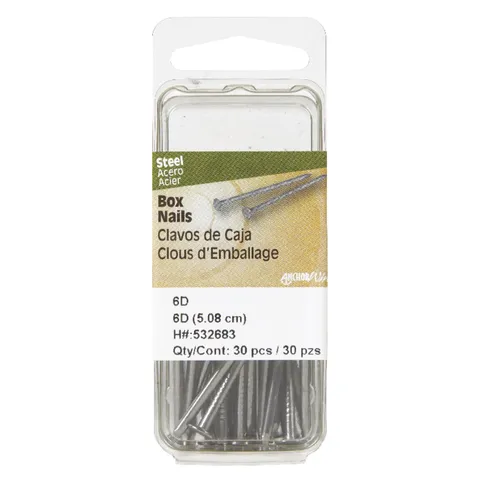 6D 2" Polished Steel Box Nails