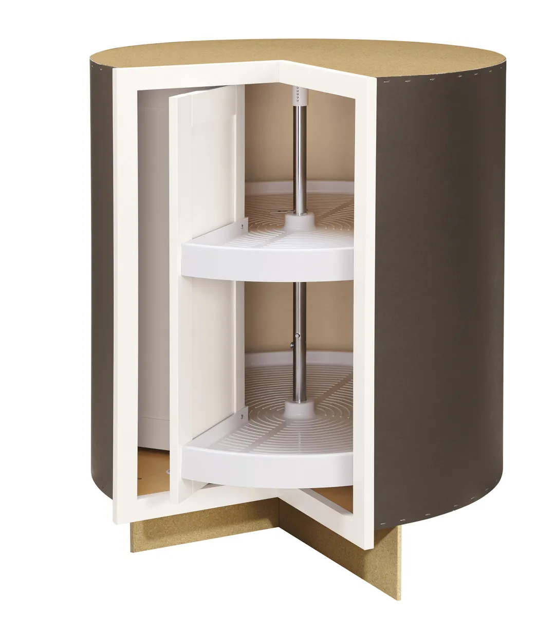 Diamond NOW Arcadia 36-in W x 35-in H x 23.75-in D White Lazy Susan Corner Base Fully Assembled Cabinet (Recessed Panel Shaker Style), photo 5 of 9