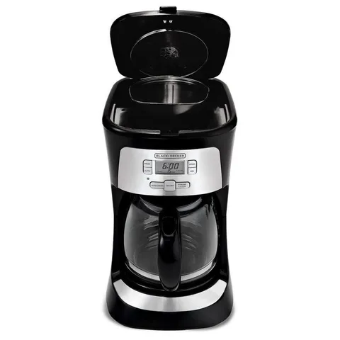12-Cup Programmable Stainless Steel Drip Coffee Maker with Glass Carafe