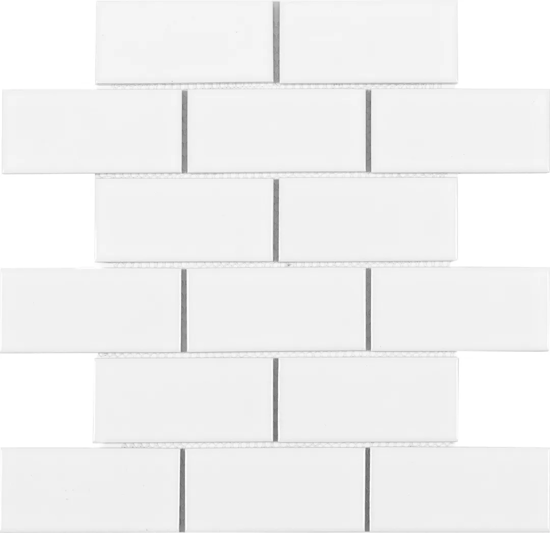 Satori Hudson Brilliant White 12-in x 12-in Glossy Porcelain Subway Mosaic Wall Tile (0.74-sq. ft/ Piece), photo 6 of 10