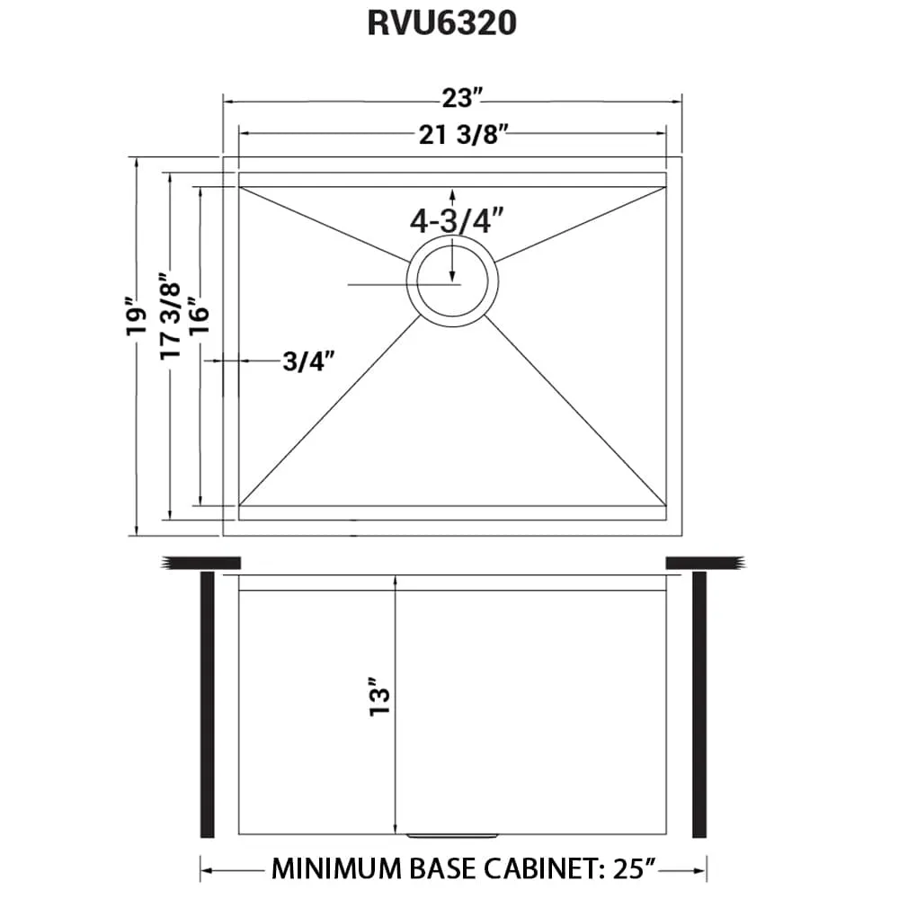 Ruvati Stainless Steel Undermount Laundry Sink with Drain - 21" x 18", photo 13 of 34