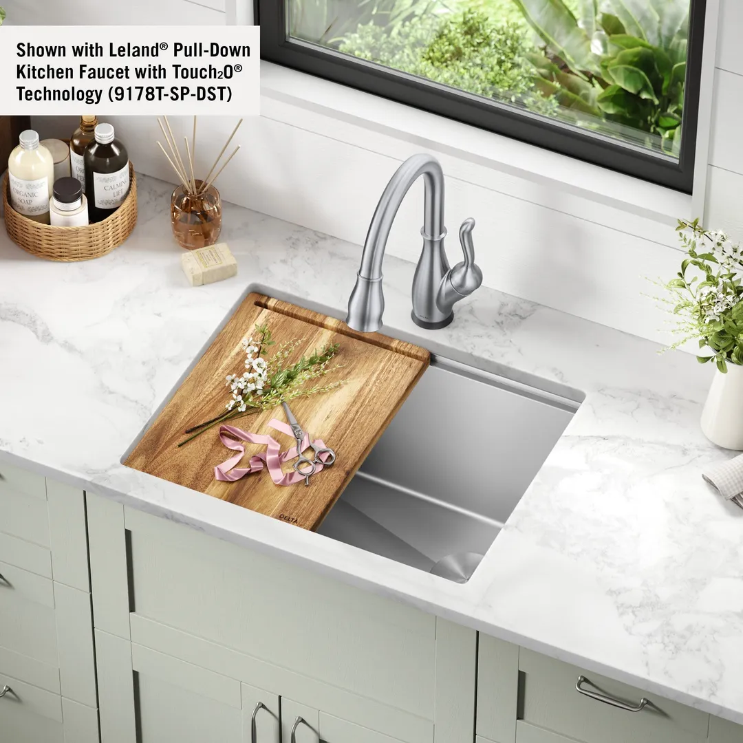 Delta Stainless Steel Undermount Laundry Sink with Drain, photo 17 of 19