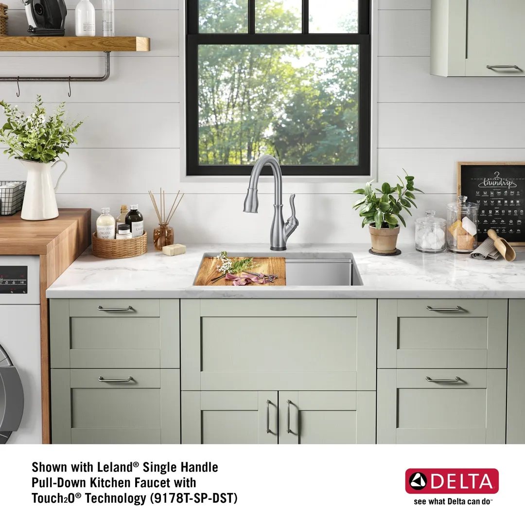 Delta Stainless Steel Undermount Laundry Sink with Drain, photo 18 of 19