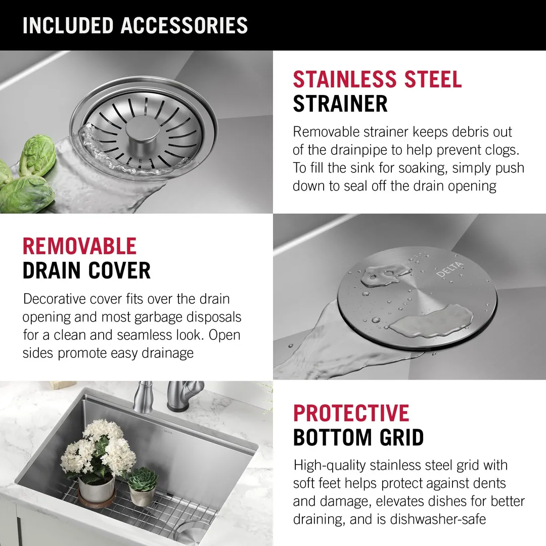 Delta Stainless Steel Undermount Laundry Sink with Drain, photo 13 of 19