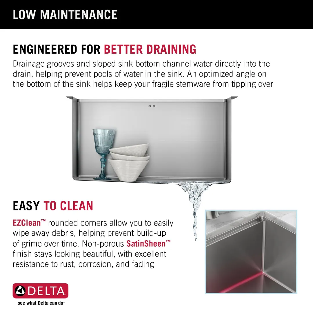 Delta Stainless Steel Undermount Laundry Sink with Drain, photo 15 of 19