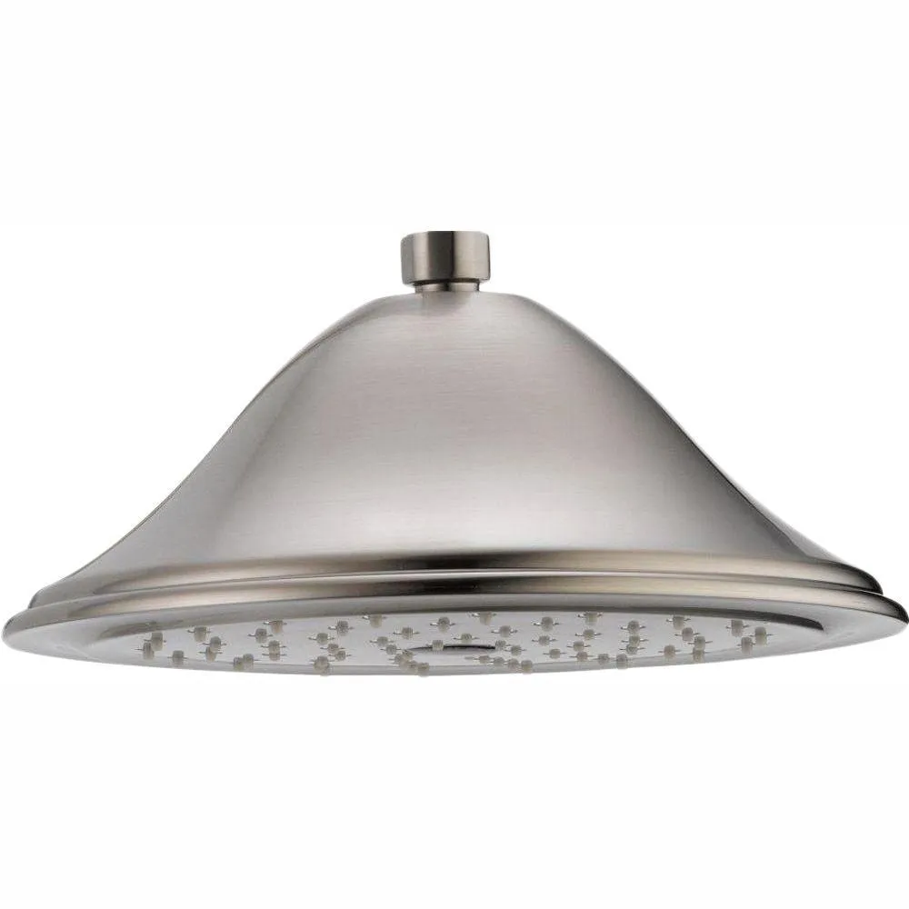 1-Spray 9.4 in. Single Wall Mount Fixed Rain Shower Head in Champagne Bronze, photo 5 of 5