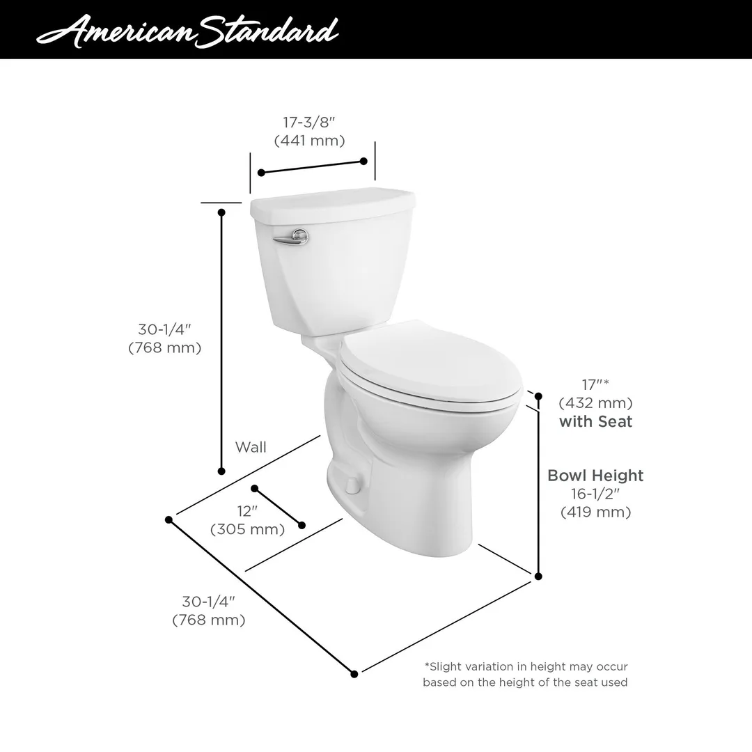 American Standard Cadet 3 White Elongated Chair Height 2-Piece Toilet, 12-in Rough-In (ADA Compliant), photo 13 of 13