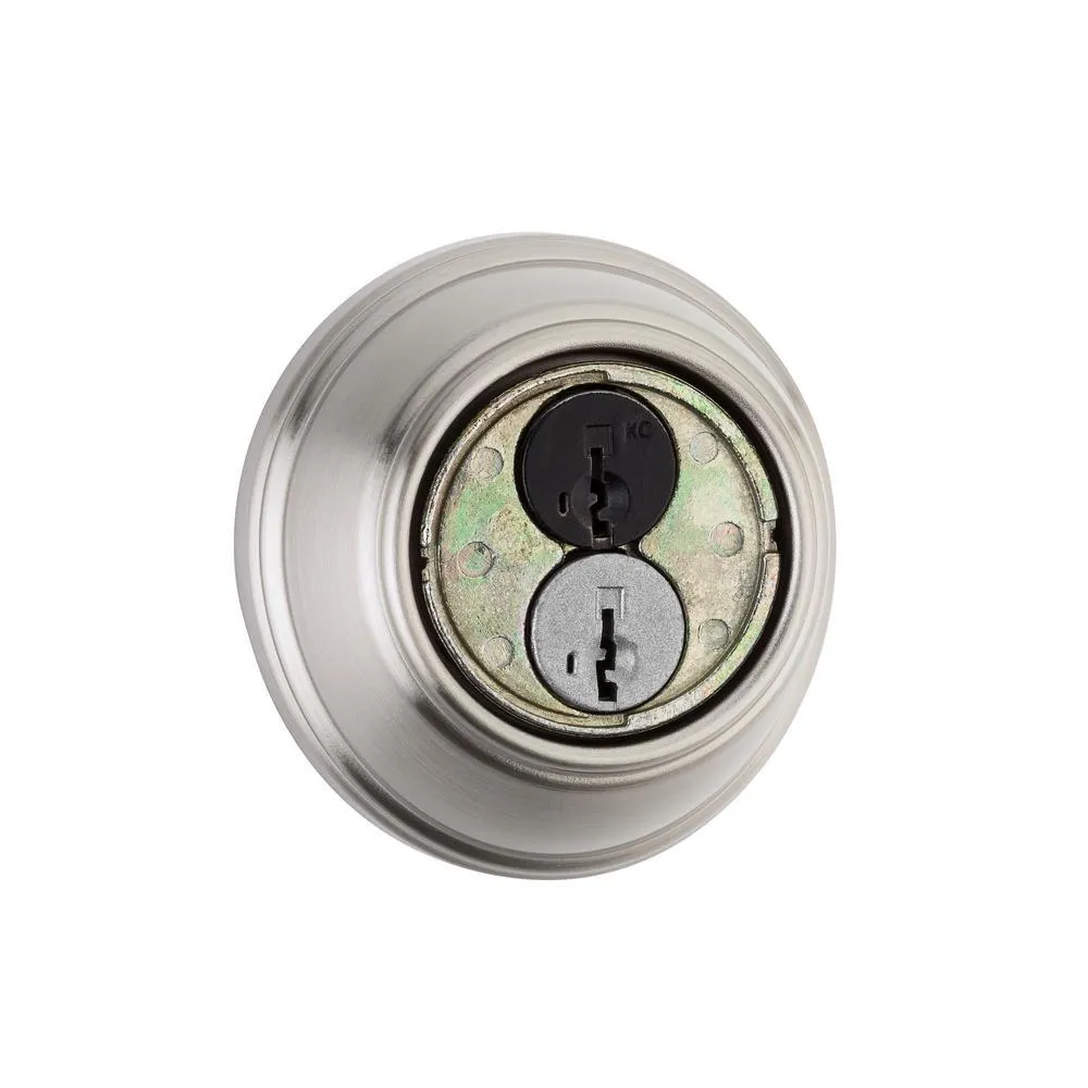 Kwikset 816 Series Satin Nickel Single Cylinder Key Control Deadbolt featuring SmartKey Security, photo 10 of 14