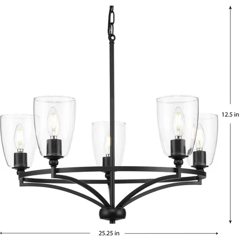 Parkhurst 5-Light Matte Black Chandelier
