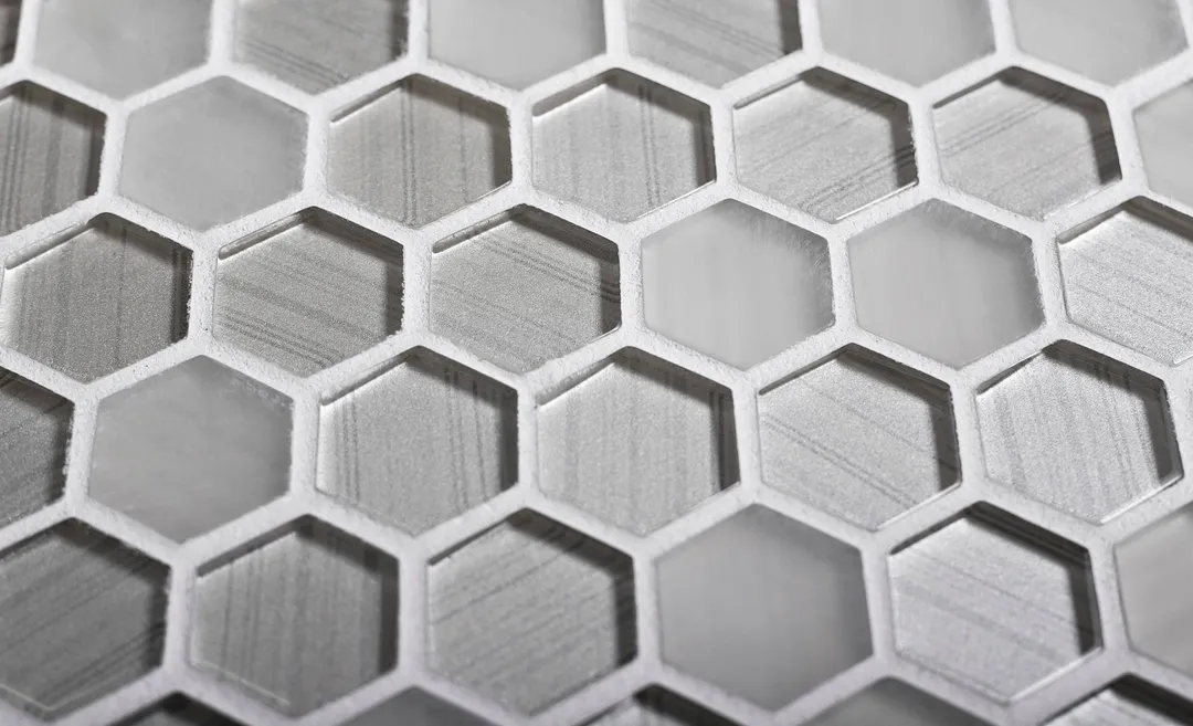 Apollo Tile (Sample) Glacier Pearl White 4-in x 4-in Polished Glass Honeycomb Mosaic Floor and Wall Tile, photo 6 of 7