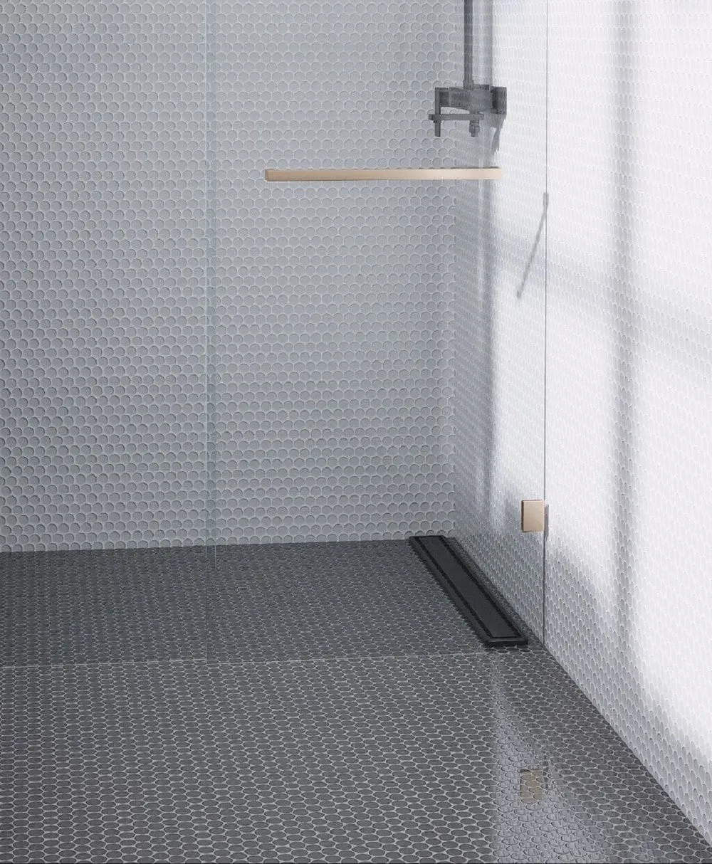 Apollo Tile (Sample) Colorway Gray 4-in x 4-in Glossy Glass Penny Round Mosaic Floor and Wall Tile, photo 2 of 7