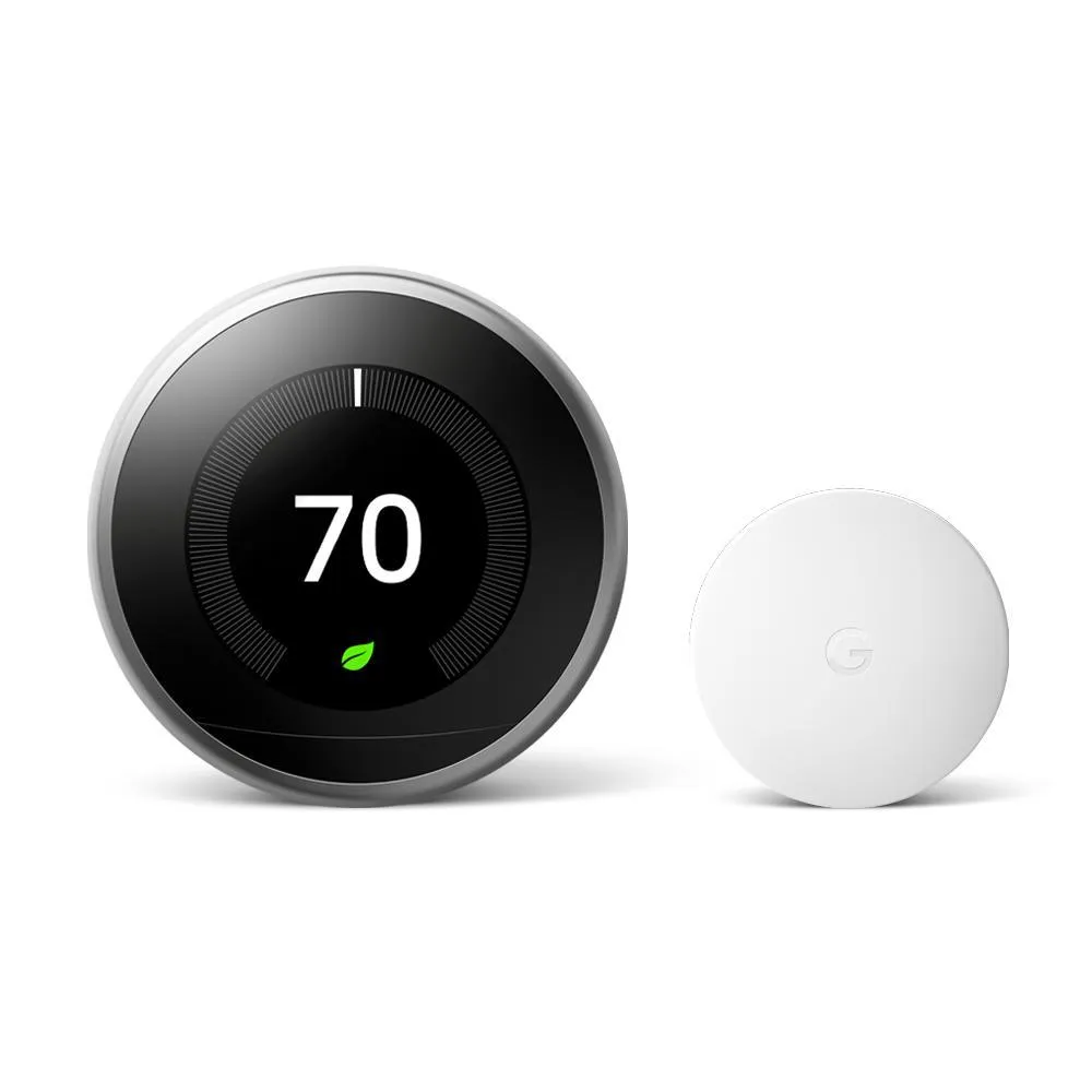 Nest Learning Thermostat 3rd Gen in White and Google Nest Temperature Sensor, photo 10 of 11