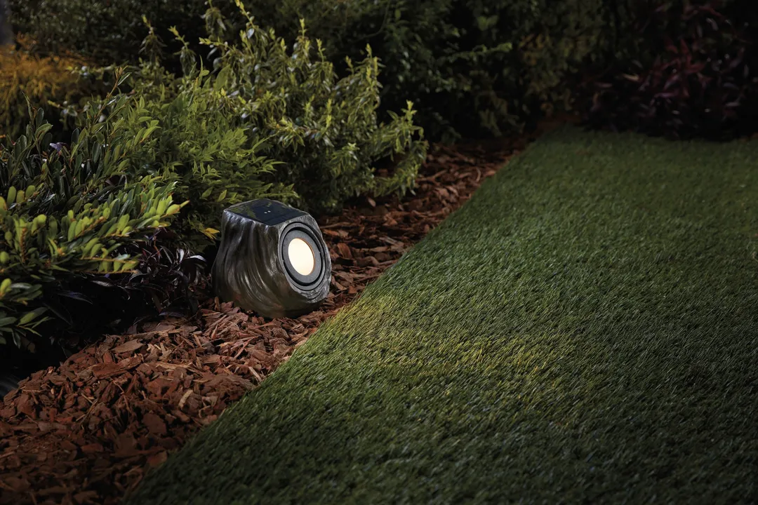 Portfolio 30-Lumen Grey Solar LED Landscape Flood Light, photo 11 of 12
