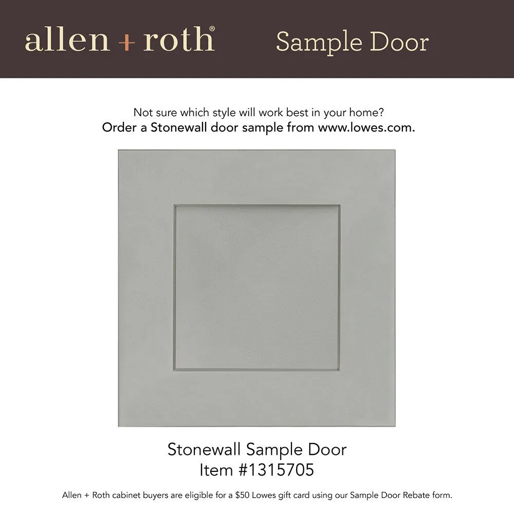 allen + roth Stonewall 18-in W x 34.5-in H x 24-in D Stone 3-Drawer Base Fully Assembled Cabinet (Flat Panel Style), photo 18 of 18