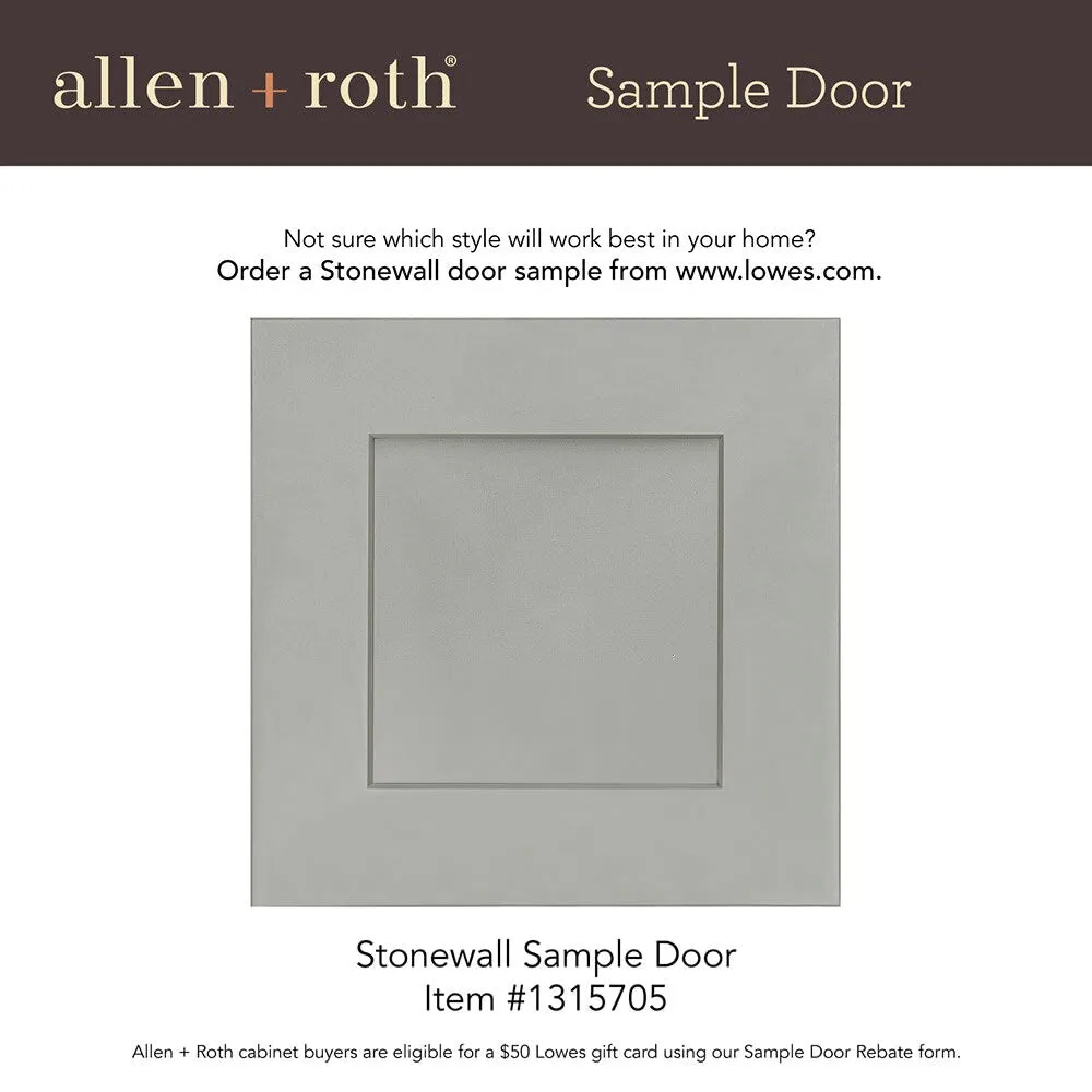 allen + roth Stonewall 12-in W x 36.125-in H x 12-in D Stone Wall Fully Assembled Cabinet (Flat Panel Shaker Door Style), photo 15 of 15