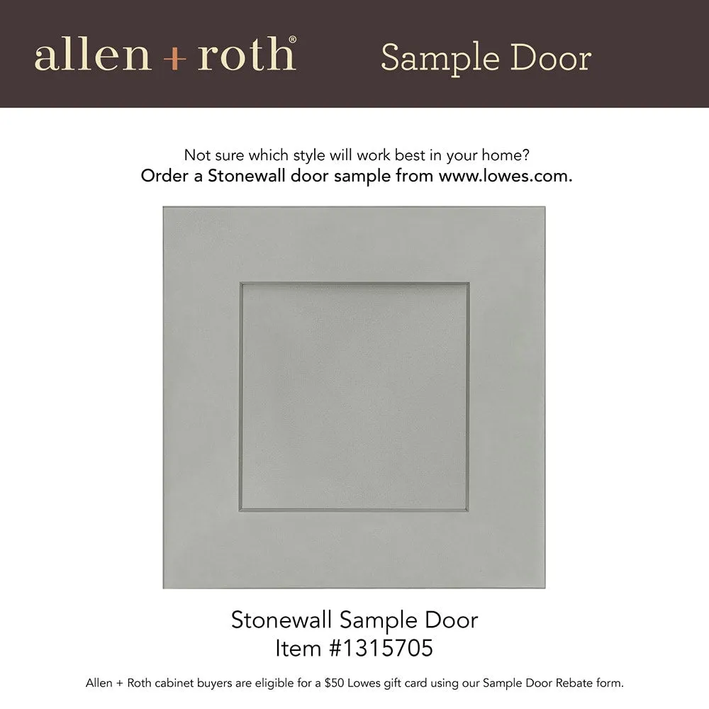 allen + roth Stonewall 42-in W x 34.5-in H x 24-in D Stone Sink Base Fully Assembled Cabinet (Flat Panel Shaker Style), photo 15 of 15