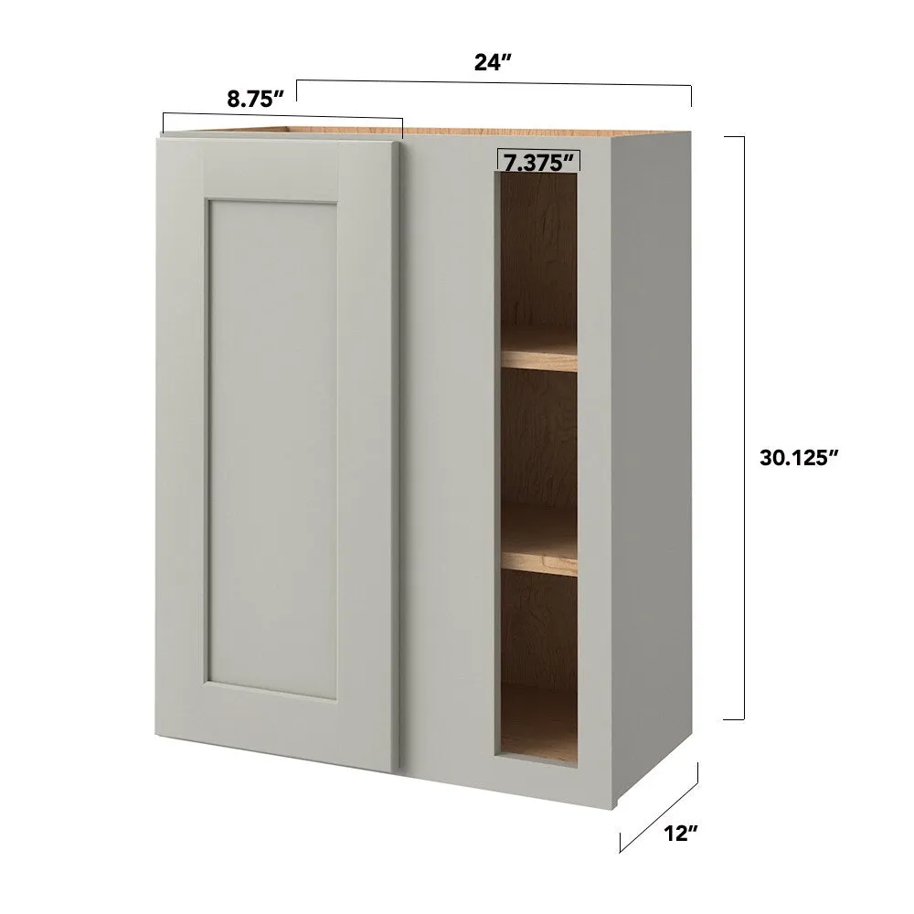 allen + roth Stonewall 24-in W x 30.125-in H x 12-in D Stone Blind Corner Wall Fully Assembled Cabinet (Flat Panel Shaker Style), photo 12 of 12