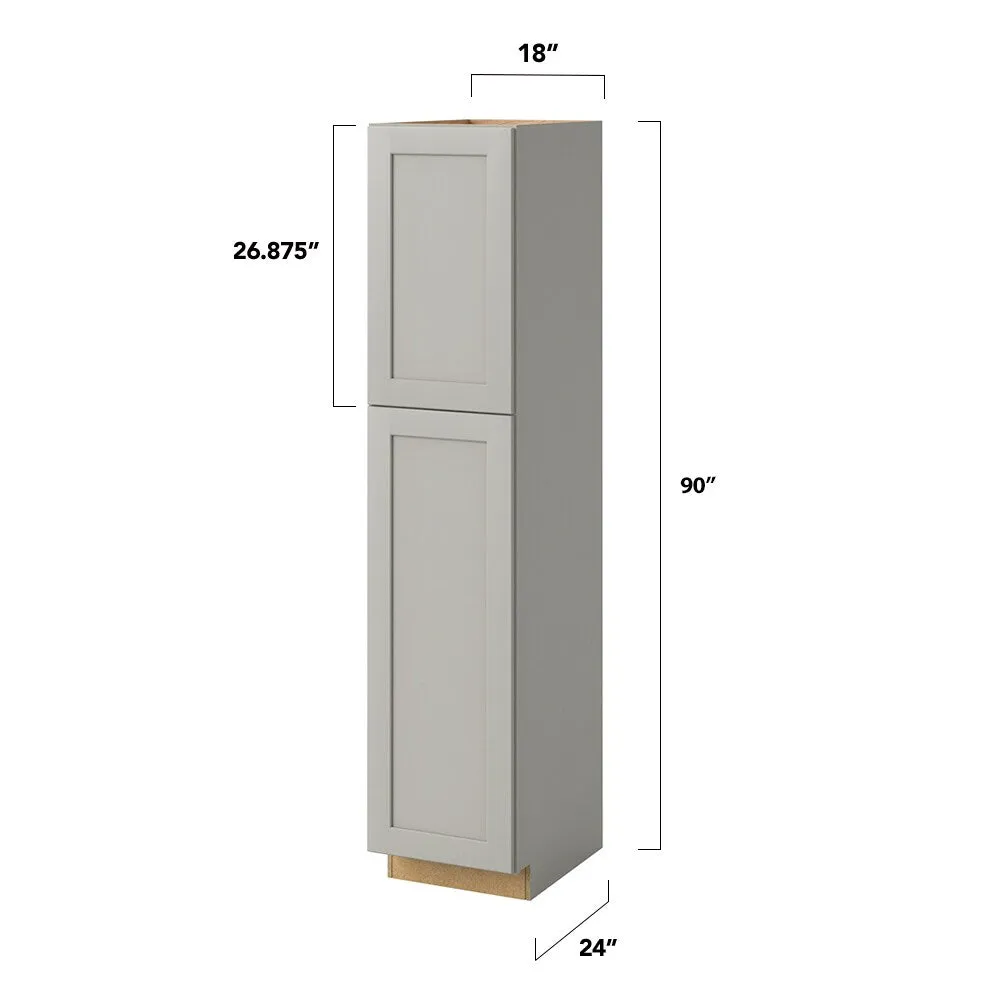 allen + roth Stonewall 18-in W x 90-in H x 24-in D Stone Pantry Fully Assembled Cabinet (Flat Panel Shaker Door Style), photo 5 of 16