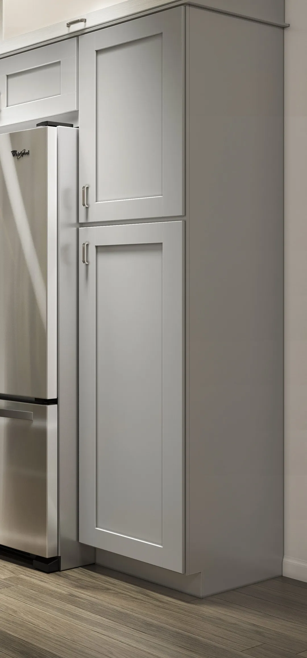 allen + roth Stonewall 18-in W x 84-in H x 24-in D Stone Pantry Fully Assembled Cabinet (Flat Panel Shaker Door Style), photo 8 of 16