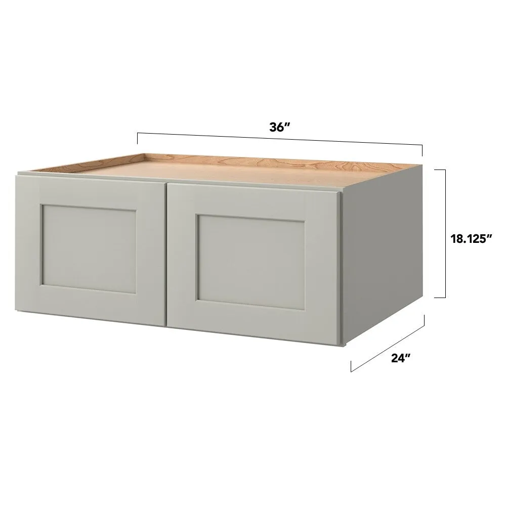 allen + roth Stonewall 36-in W x 18.125-in H x 24-in D Stone Wall Fully Assembled Cabinet (Flat Panel Shaker Door Style), photo 5 of 15