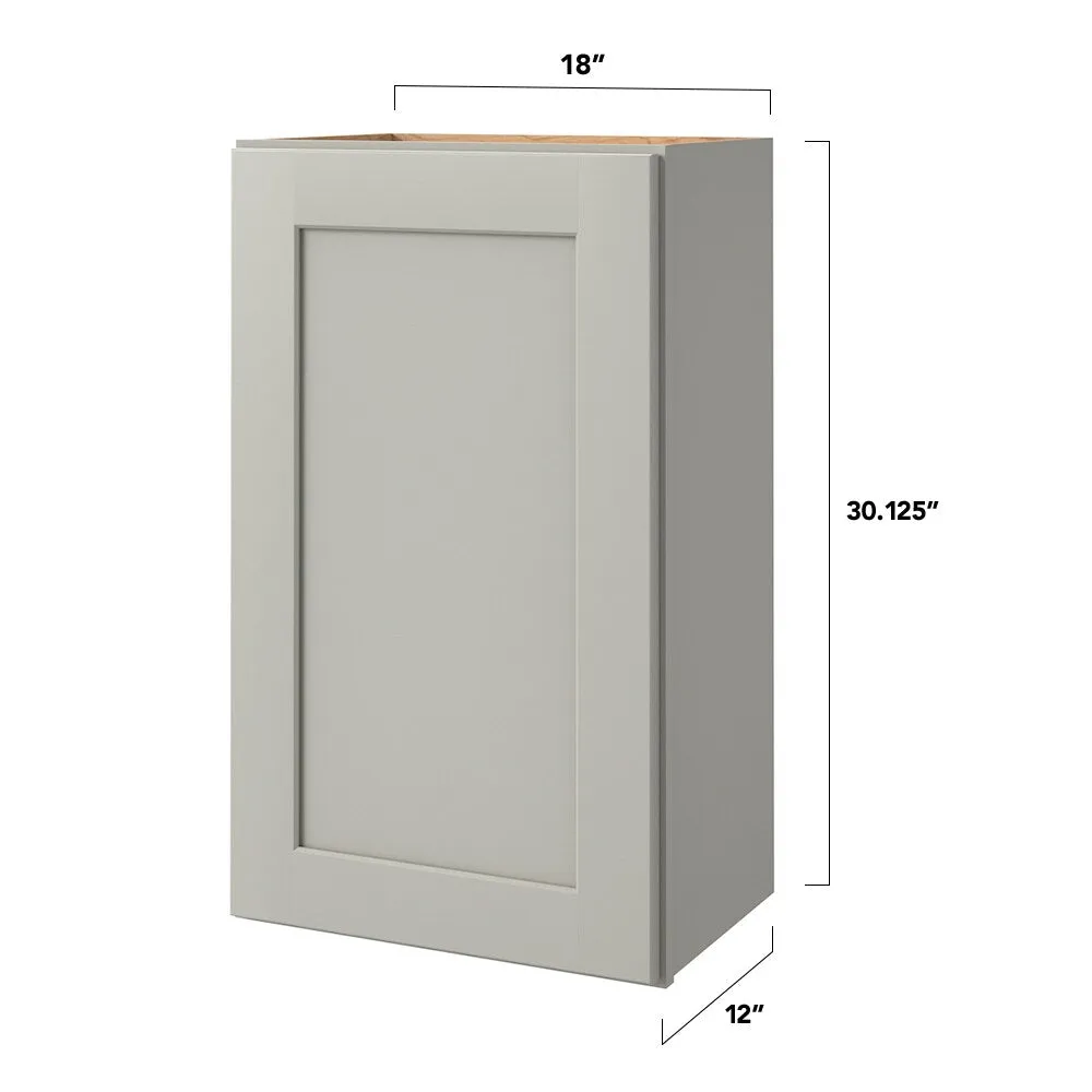 allen + roth Stonewall 18-in W x 30.125-in H x 12-in D Stone Wall Fully Assembled Cabinet (Flat Panel Shaker Door Style), photo 12 of 12