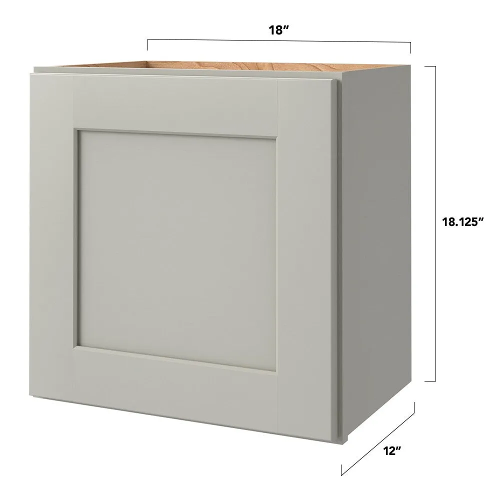 allen + roth Stonewall 18-in W x 18.125-in H x 12-in D Stone Wall Fully Assembled Cabinet (Flat Panel Shaker Door Style), photo 5 of 15