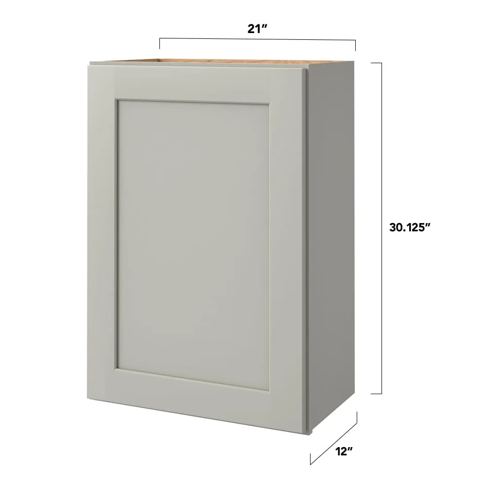 allen + roth Stonewall 21-in W x 30.125-in H x 12-in D Stone Wall Fully Assembled Cabinet (Flat Panel Shaker Door Style), photo 5 of 15