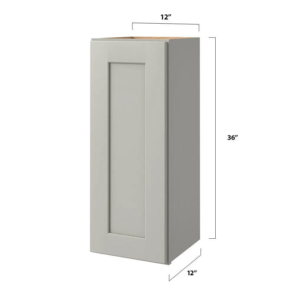 allen + roth Stonewall 12-in W x 36.125-in H x 12-in D Stone Wall Fully Assembled Cabinet (Flat Panel Shaker Door Style), photo 5 of 15