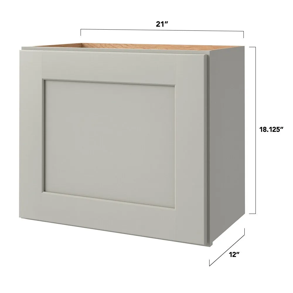 allen + roth Stonewall 21-in W x 18.125-in H x 12-in D Stone Wall Fully Assembled Cabinet (Flat Panel Shaker Door Style), photo 5 of 15