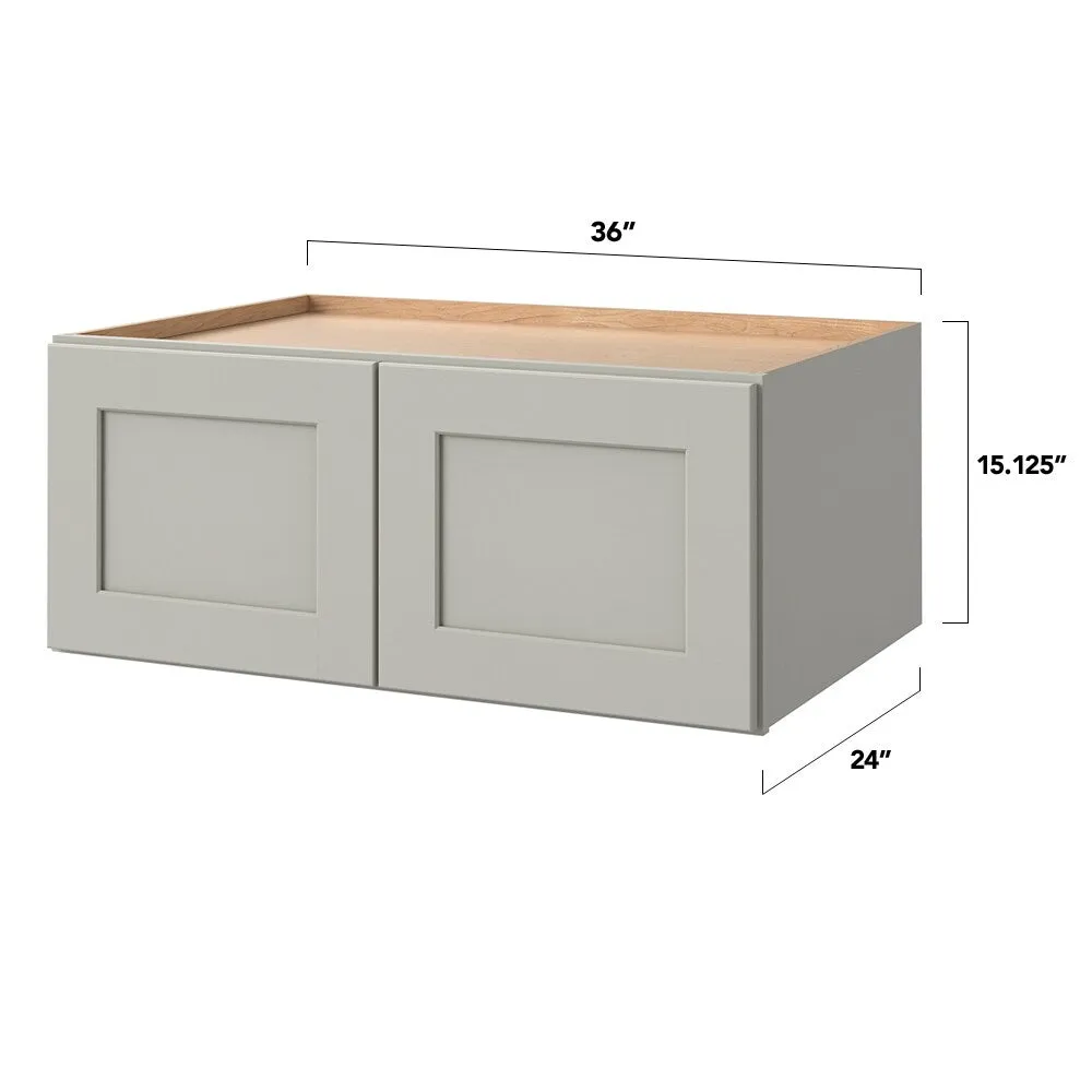 allen + roth Stonewall 36-in W x 15.125-in H x 24-in D Stone Wall Fully Assembled Cabinet (Flat Panel Shaker Door Style), photo 5 of 15