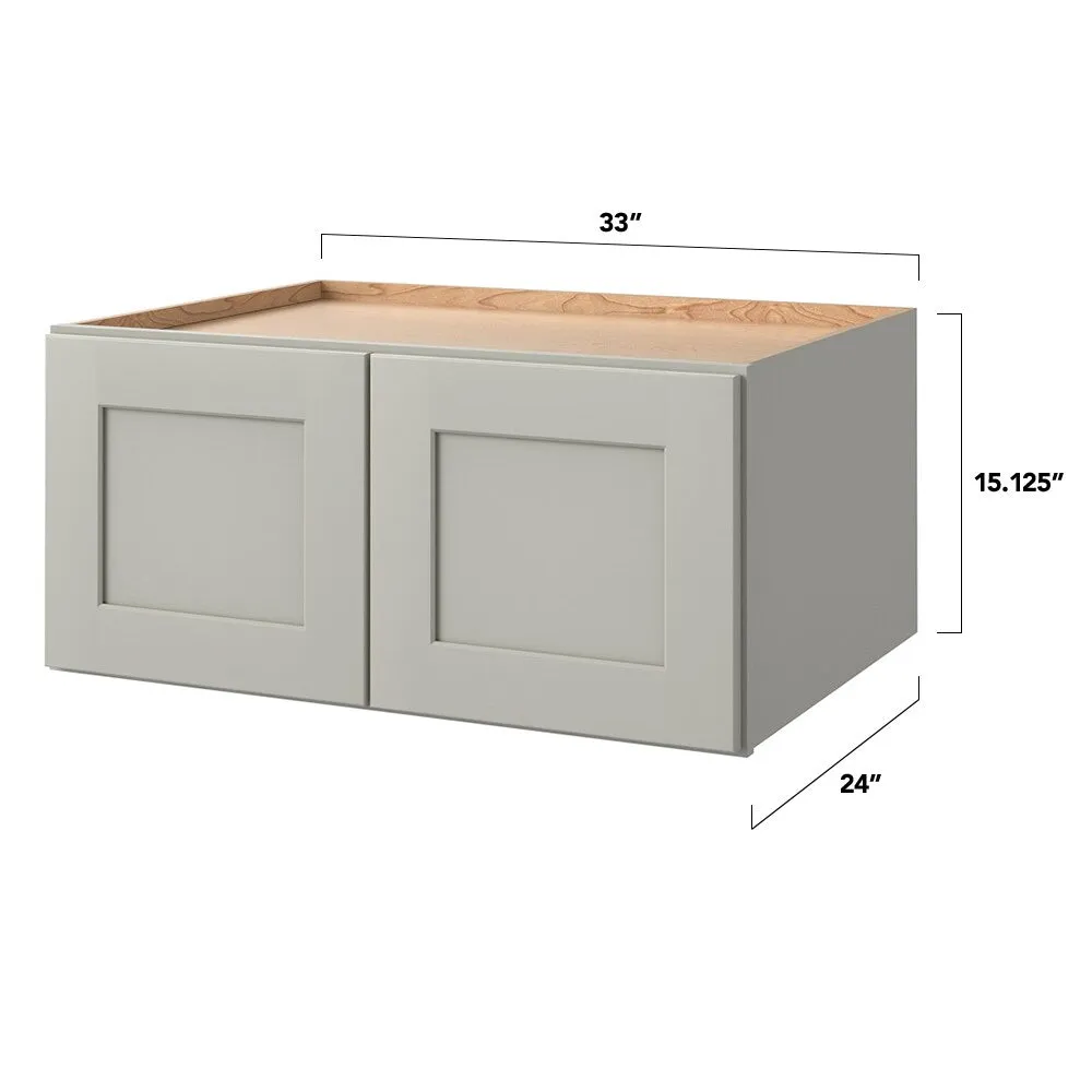 allen + roth Stonewall 33-in W x 15.125-in H x 24-in D Stone Wall Fully Assembled Cabinet (Flat Panel Shaker Door Style), photo 5 of 15
