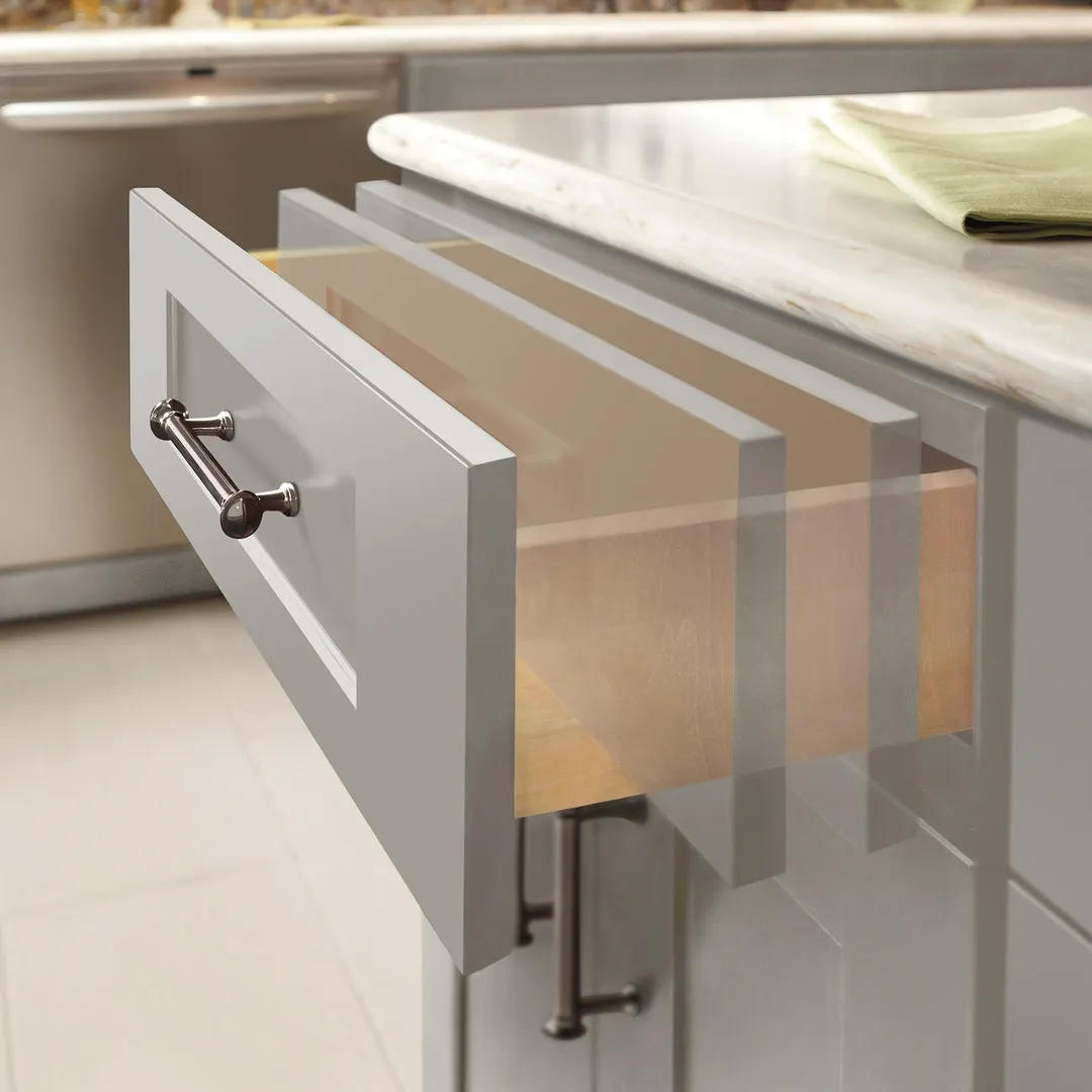 allen + roth Stonewall 18-in W x 34.5-in H x 24-in D Stone 4-Drawer Base Fully Assembled Cabinet (Flat Panel Style), photo 8 of 17