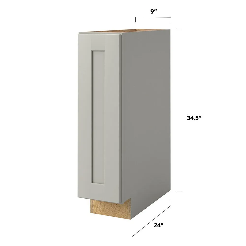 allen + roth Stonewall 9-in W x 34.5-in H x 24-in D Stone Base Fully Assembled Cabinet (Flat Panel Shaker Door Style), photo 5 of 13