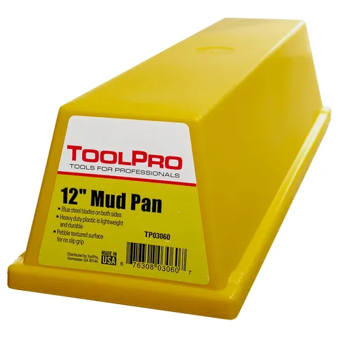 12 in. Heavy Duty Textured Yellow 4 in wide · 12 in long · 5 in deep Drywall Mud Pan