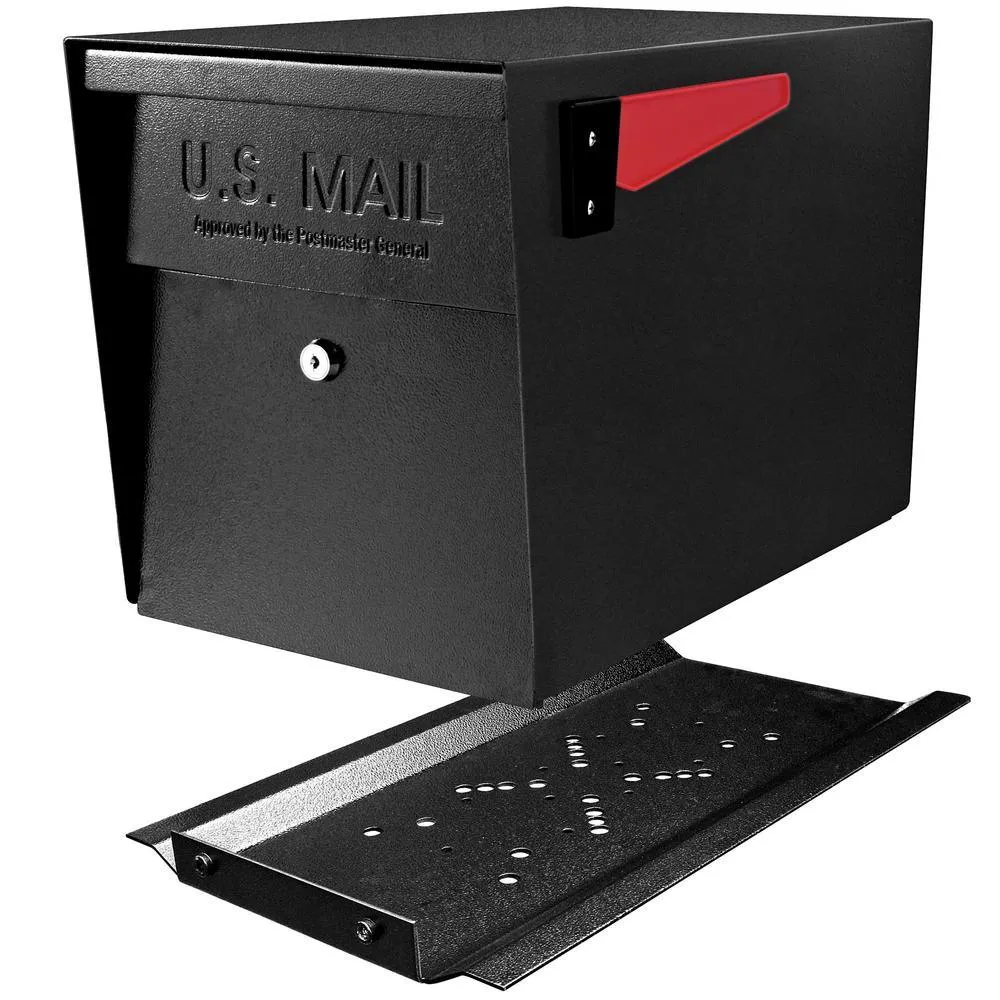 Mail Boss Locking Post Mount Mailbox with High Security Reinforced Patented Locking System, Black, photo 13 of 16