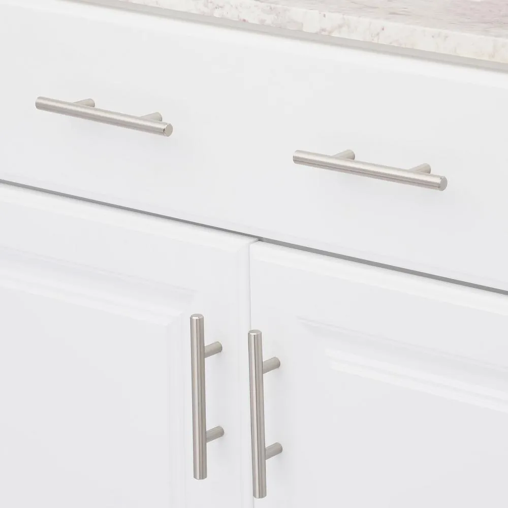 Dynasty Hardware European Style 3 in. (76 mm) Center-to-Center Satin Nickel Bar Cabinet Pull (15-Pack), photo 2 of 4