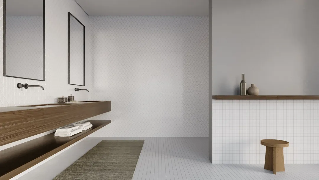 Satori Hudson Brilliant White 11-in x 13-in Glossy Porcelain Arabesque Mosaic Wall Tile (1.01-sq. ft/ Piece), photo 5 of 8