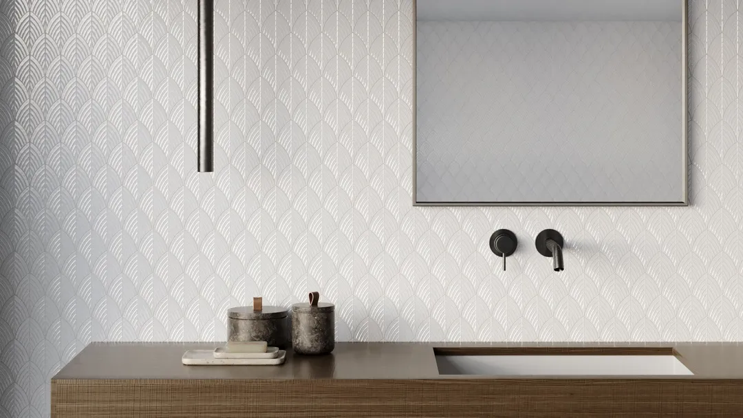 Satori Hudson Brilliant White 11-in x 13-in Glossy Porcelain Arabesque Mosaic Wall Tile (1.01-sq. ft/ Piece), photo 2 of 8